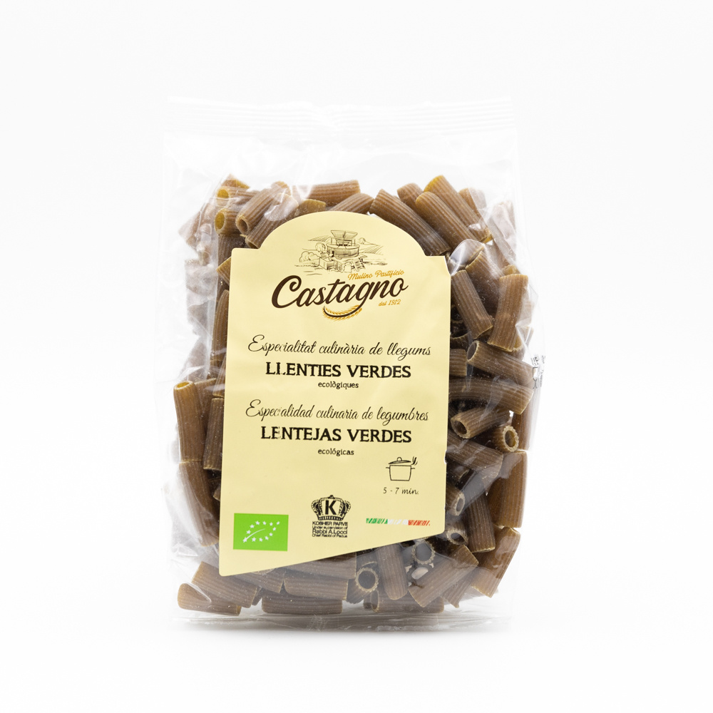 Castagno Macarrones Lenteja Verde