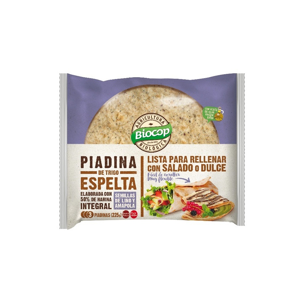 Biocop Piadina Espelta Lino Y Amapola