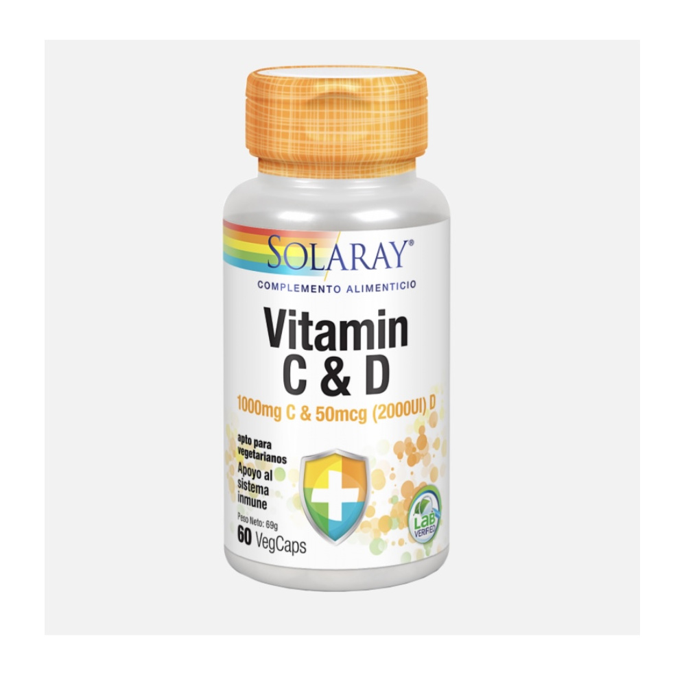 Solaray Vitamina C&d 60 Cap.
