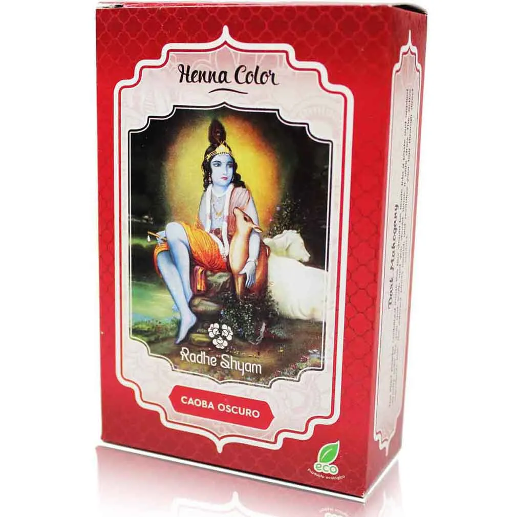 Radhe Shyam Henna Polvo Caoba Oscuro Sky