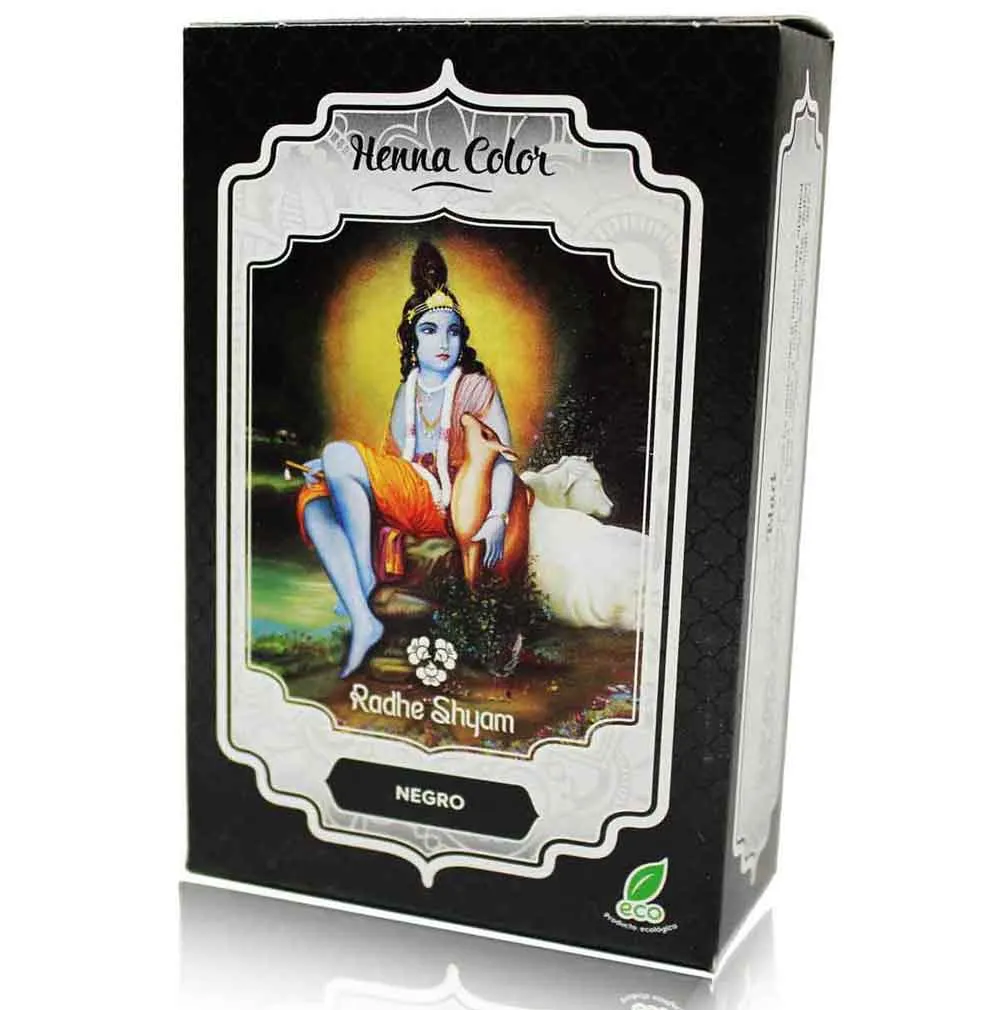 Radhe Shyam Henna Polvo Negra Sky