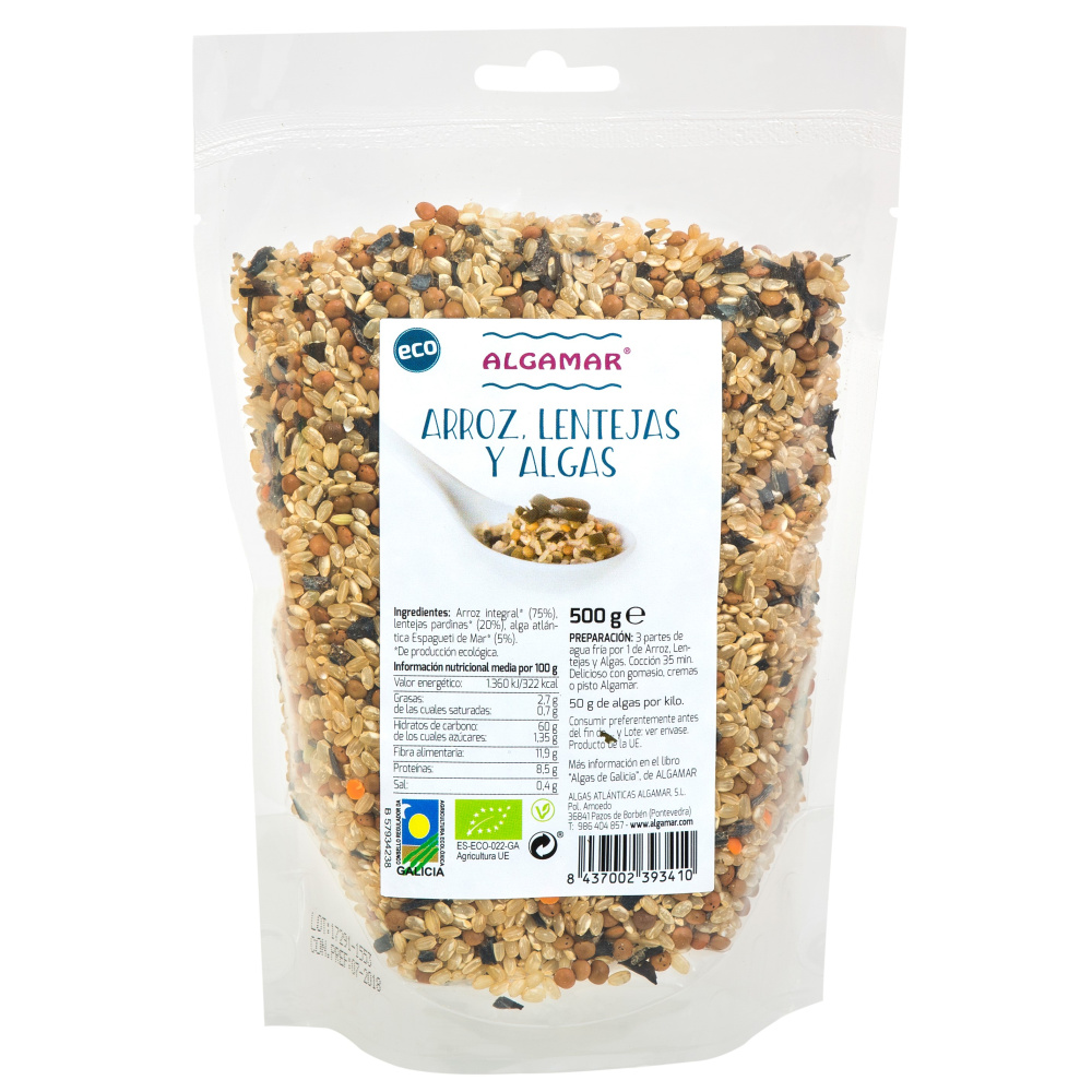Algamar Arroz Lentejas Y Algas