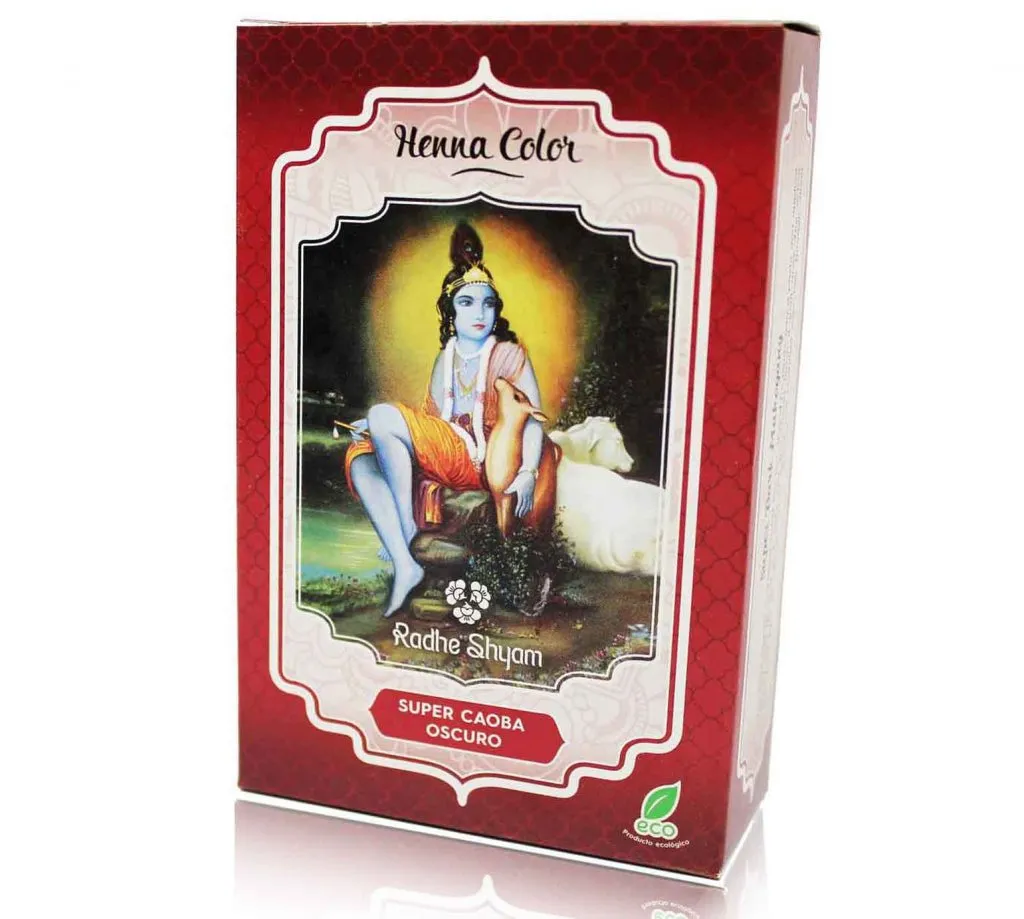 Radhe Shyam Henna Polvo Super Caoba Oscuro