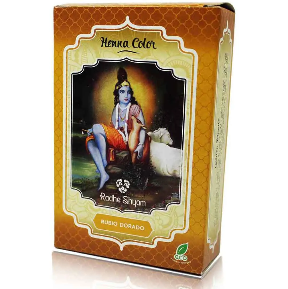 Radhe Shyam Henna Polvo Rubio Dorado