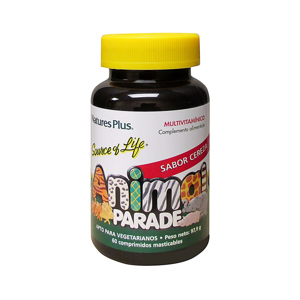 Natures Plus Animal Parade Multivitaminico Cereza