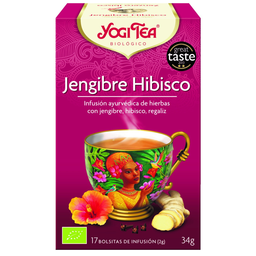 Yogi Tea Hibiscus Jenjibre Descatalogado = Mujer Energia
