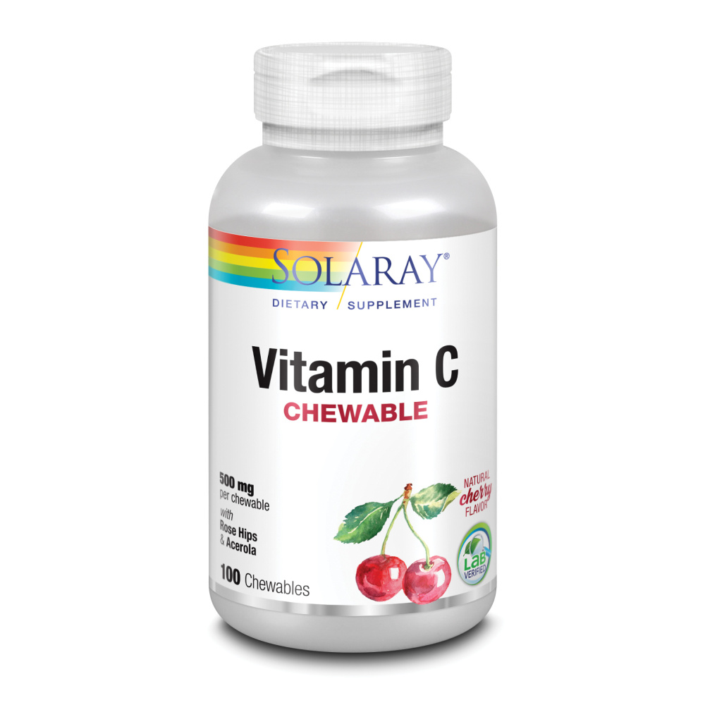 Solaray Vitamina C Masticable Cereza 500 Mg 100 C