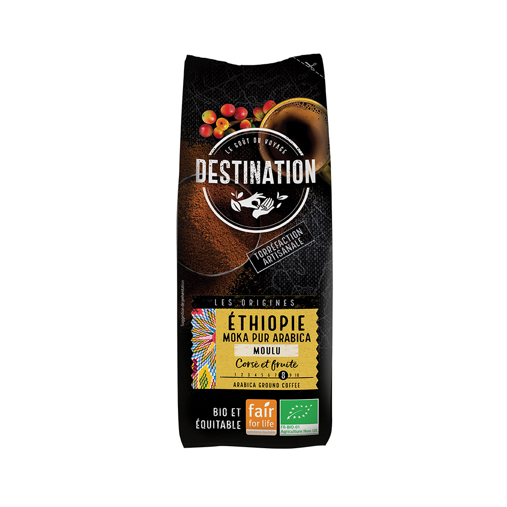 Destination Cafe Molido Etiopia Moka 100% Arabica 250 Gr.