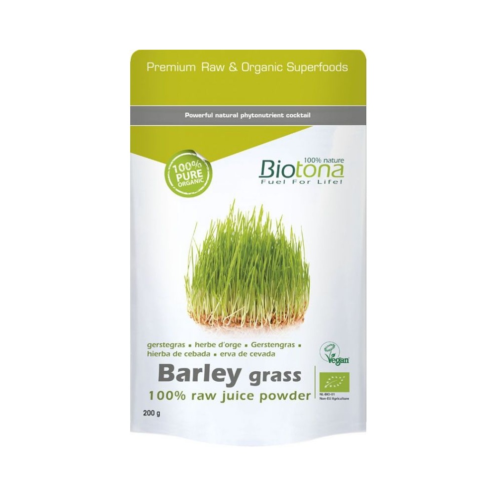 Biotona Barley Grass Raw Juice Powder Hierba De Cebada 200 G