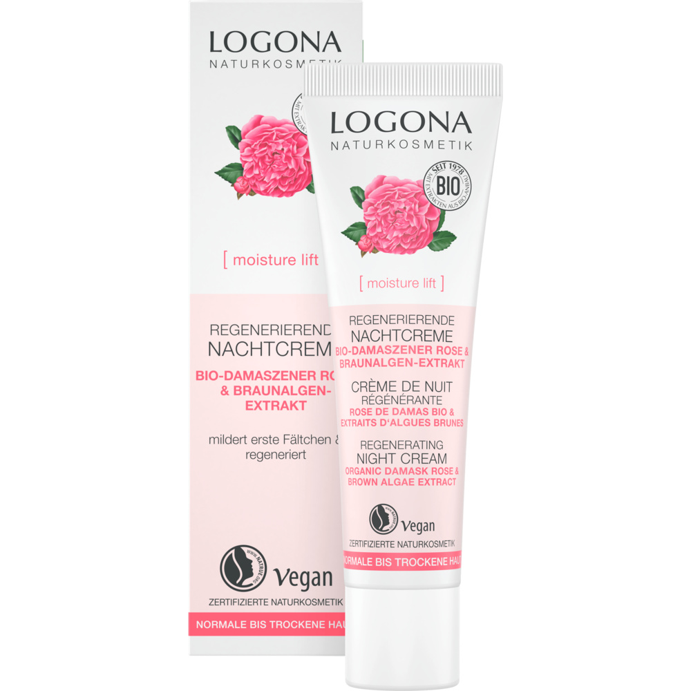Logona Crema Noche Regeneradora Rosa Damascena