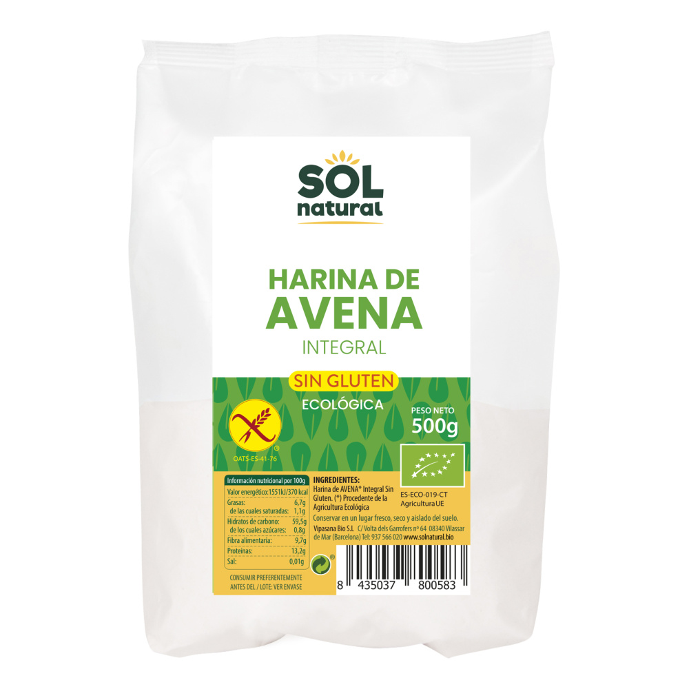 Solnatural Harina Avena S/g