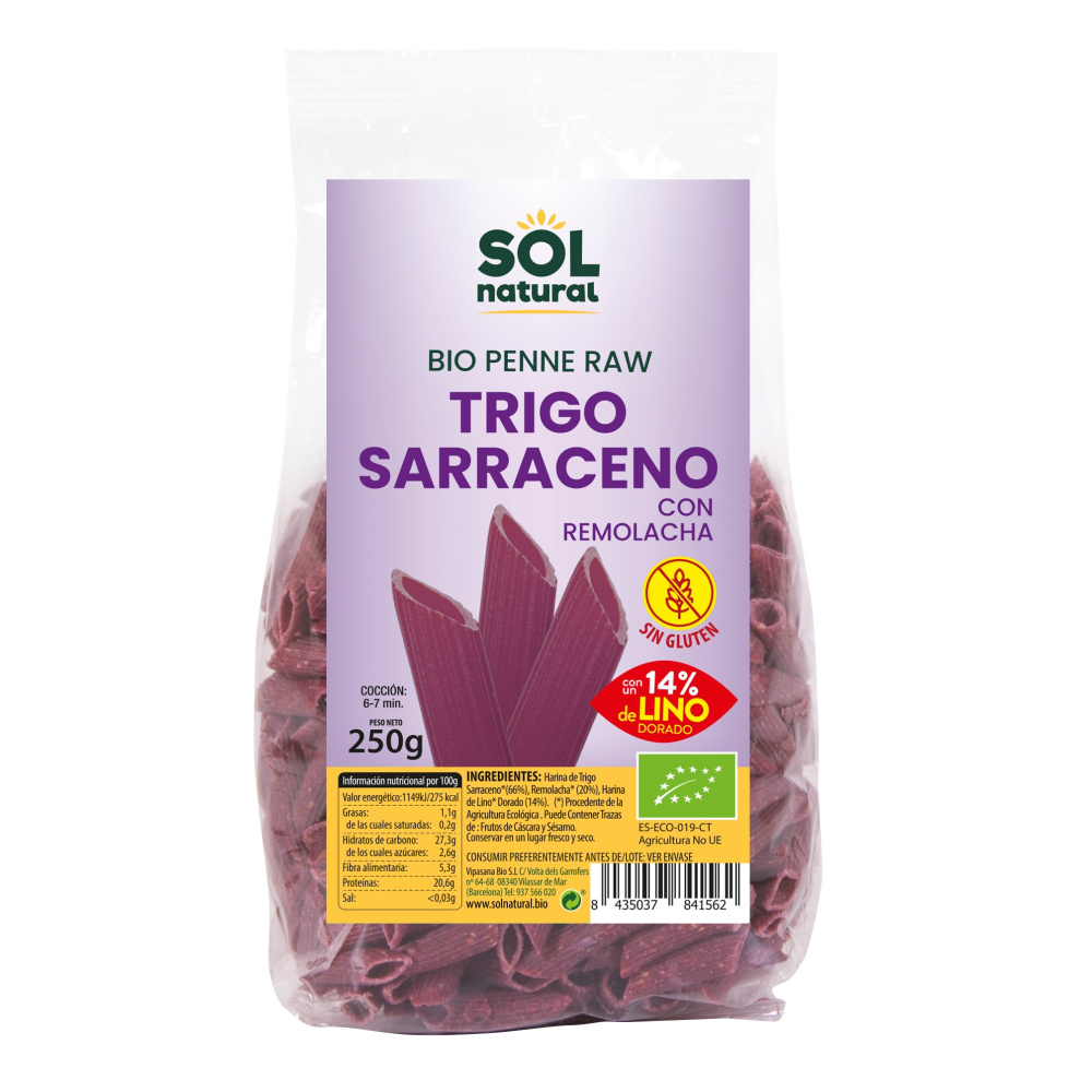 Solnatural Penne Sarraceno Remolacha