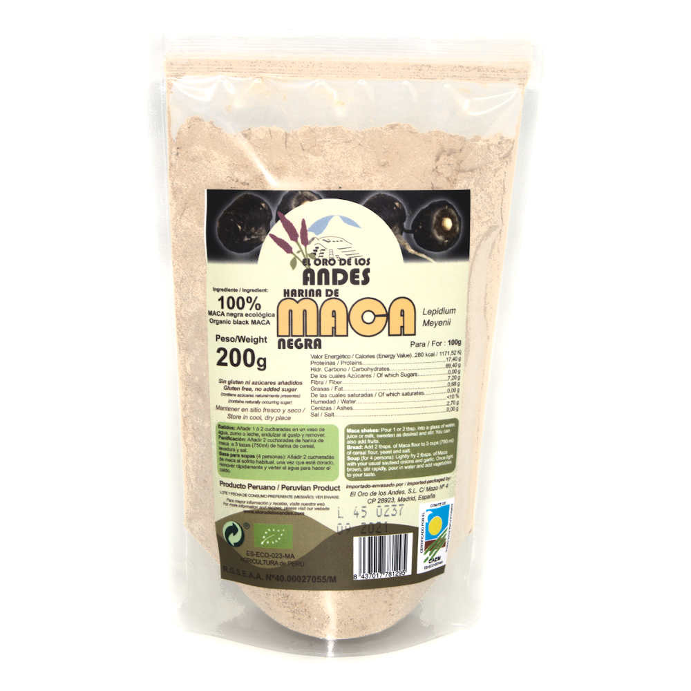El Oro De Los Andes Maca Negra Polvo