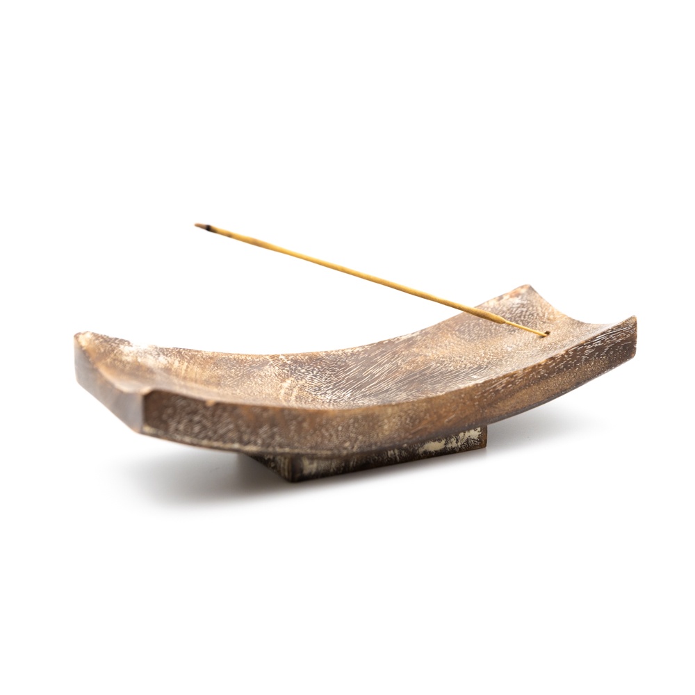 H&b Portaincienso Madera Mostaza