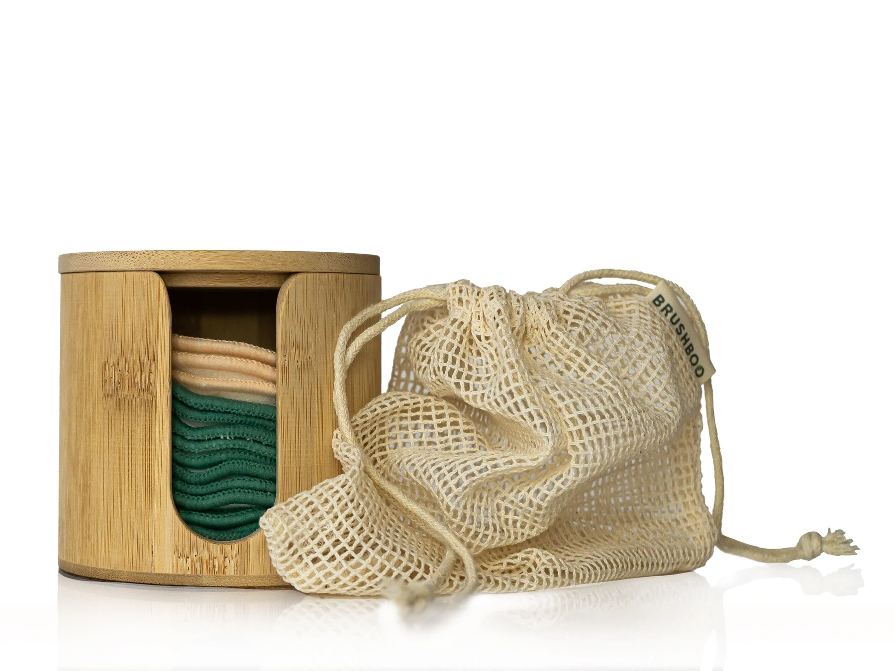 Brushboo Discos Desmaquillantes Caja Bambu