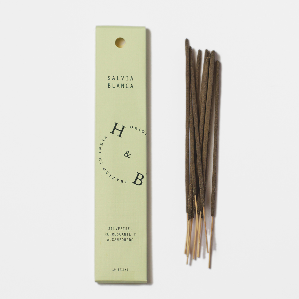 H&b Incienso De Salvia Blanca Certificado