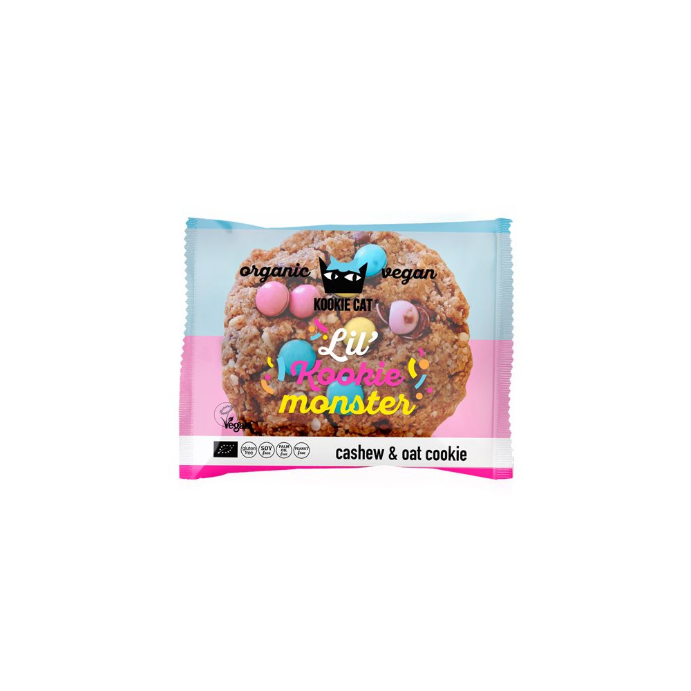 Kookie Cat Vainilla Y Caramelos De Chocolate De Colores 50 Gr