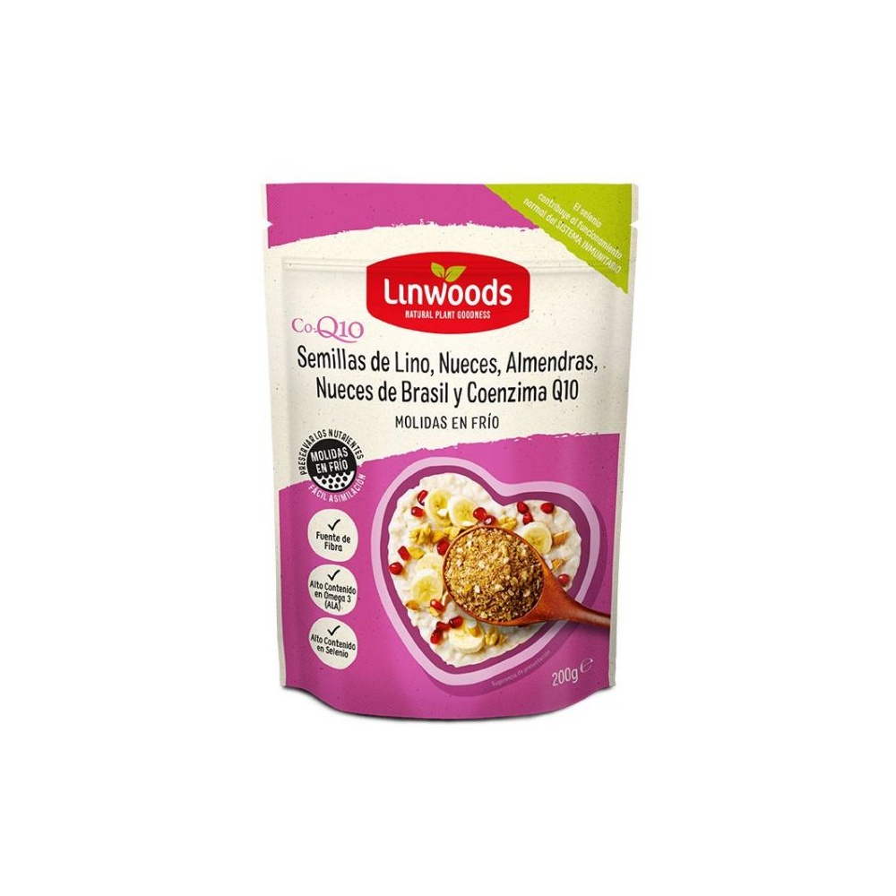 Linwoods Semillas Lino, Nueces, Almedras, Nueces Brasil Y Q10 Molidas Bio 200gr