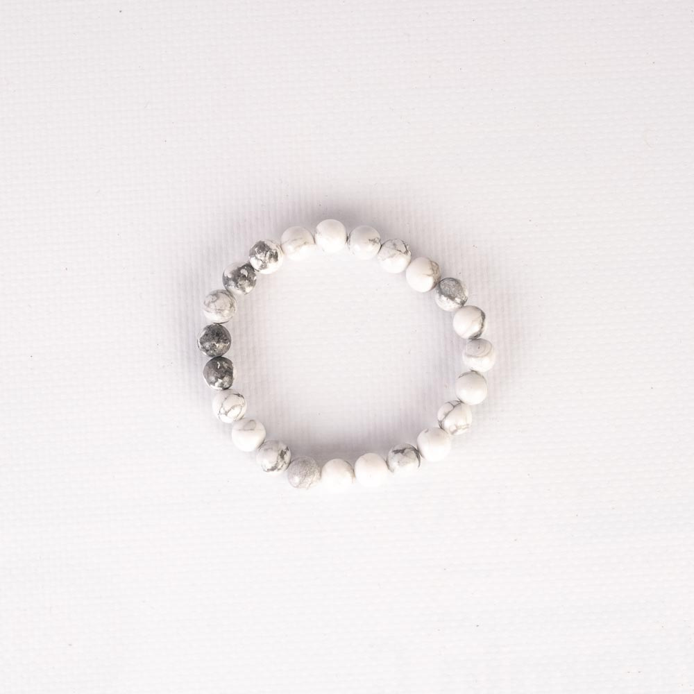 Mineral Pulsera Howlita 8mm (blanca)
