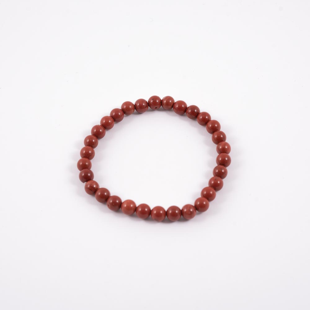 Mineral Pulsera Jaspe Rojo 6mm