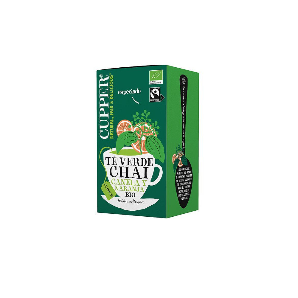 Cupper Infusion Chai Green Tea Bio 20 Bolsas* Desc