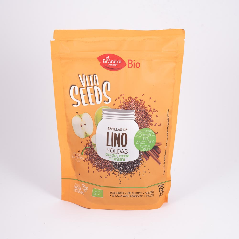 Granero Vitaseeds Semillas De Lino, Chia, Canela Y Manzana Bio