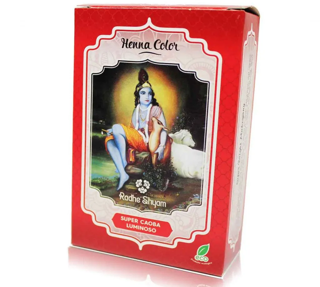Radhe Shyam Henna Polvo Super Caoba Luminoso