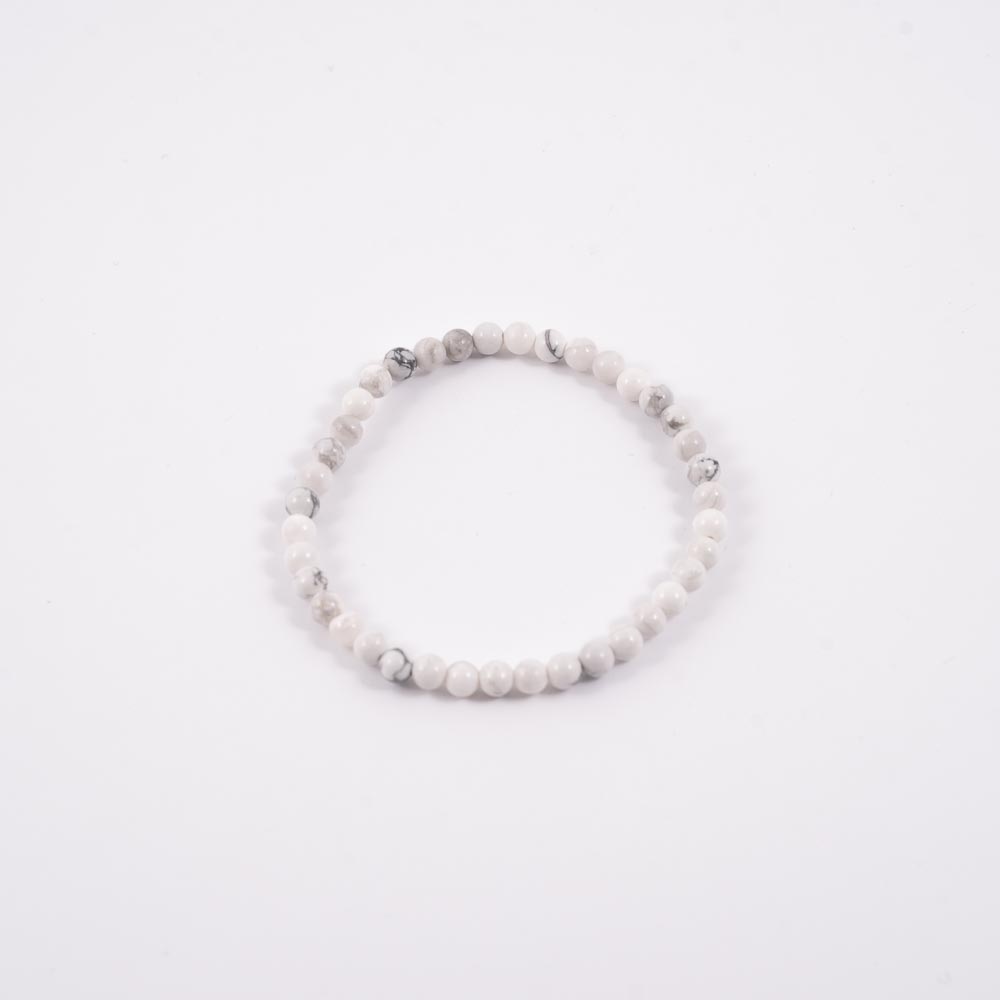 Mineral Pulsera Howlita 4mm (blanca)
