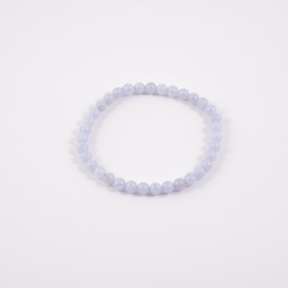 Mineral Pulsera Calcedonia Azul 6mm