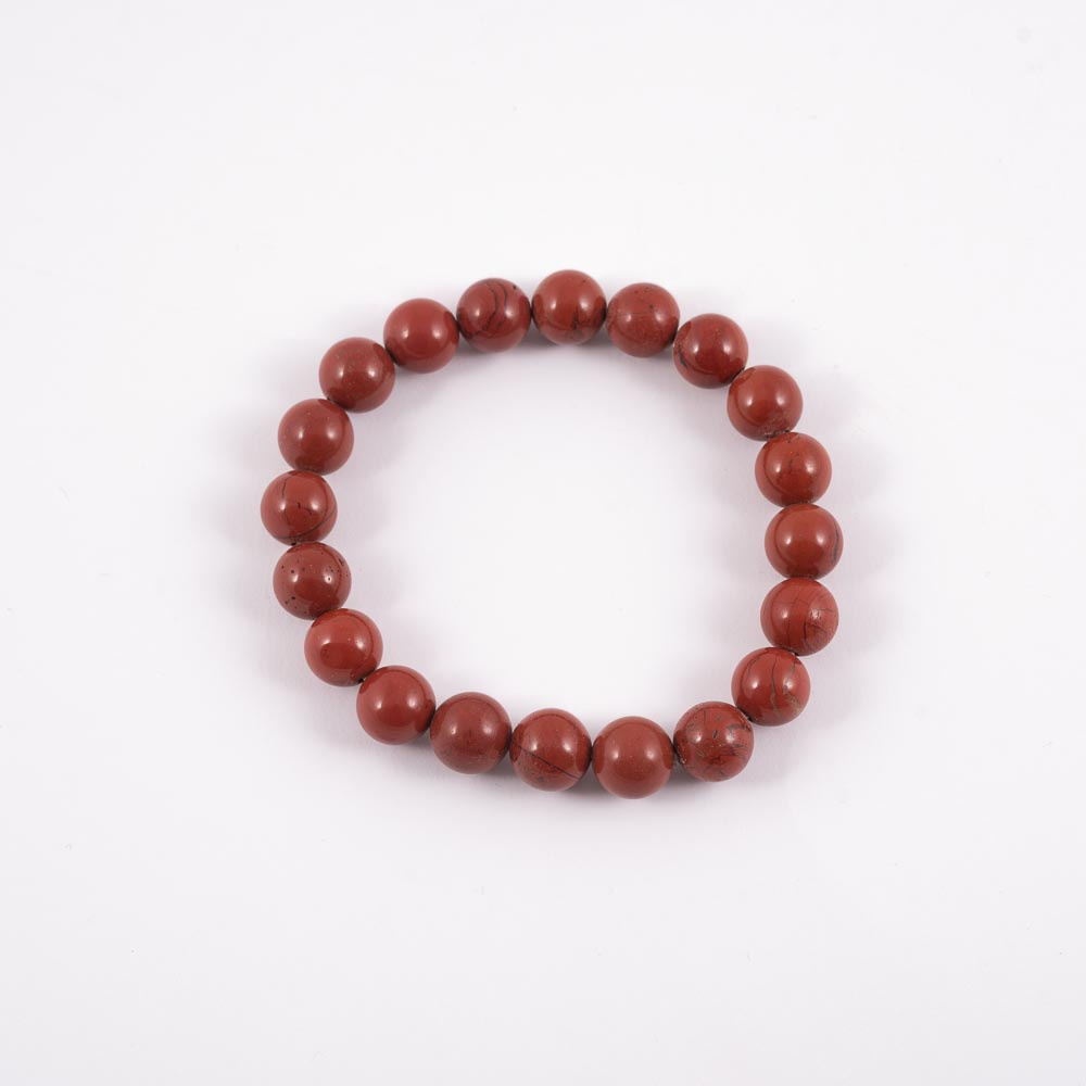 Mineral Pulsera Jaspe Rojo 10mm