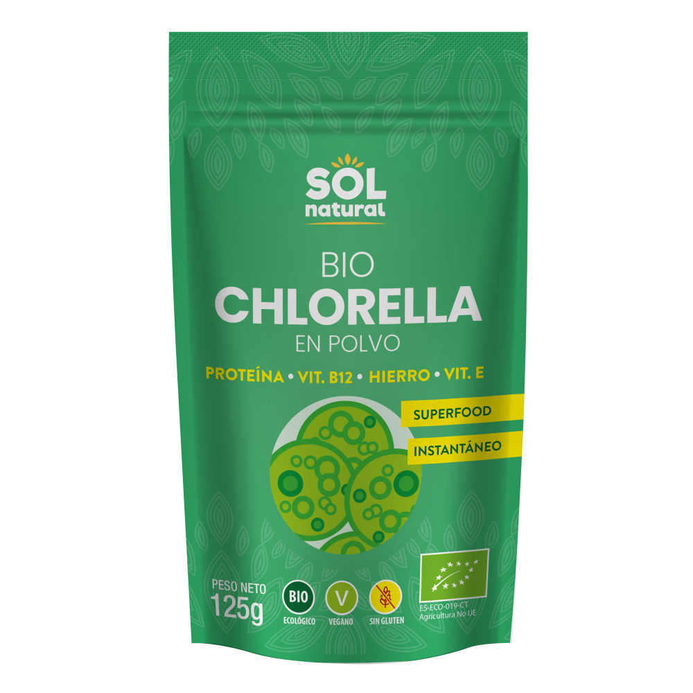 Solnatural Chlorella Polvo 125 Gr