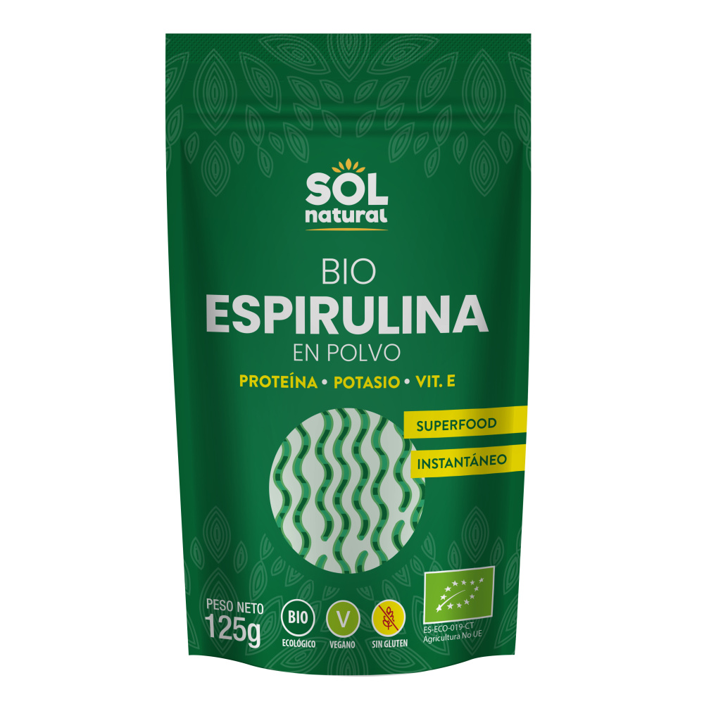 Solnatural Espirulina Polvo 125 Gr