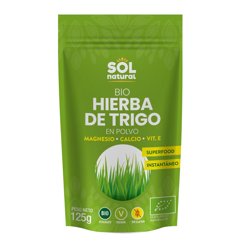 Solnatural Hierba De Trigo Polvo 125 Gr