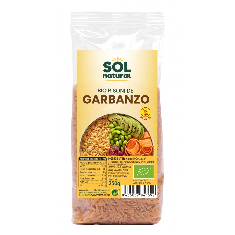 Solnatural Risoni De Garbanzos 250 Gr*
