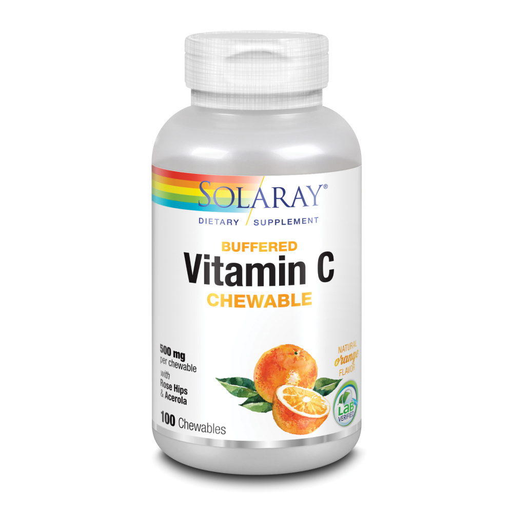 Solaray Vitamina C Masticable Naranja 500 Mg 100 C