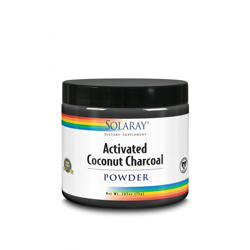 Solaray Carbon Activo 150 Gr 500 Mg Por Dosis