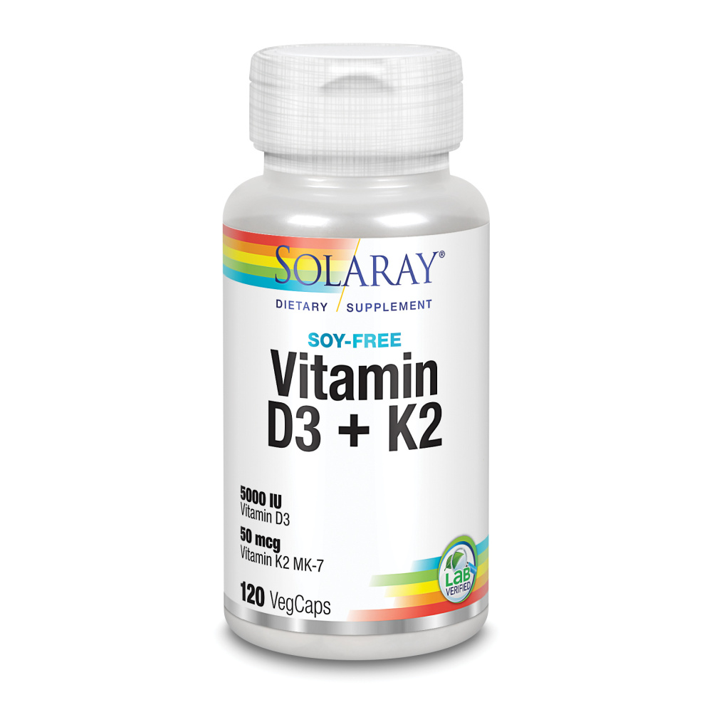Solaray D3+k2 120 Capsulas