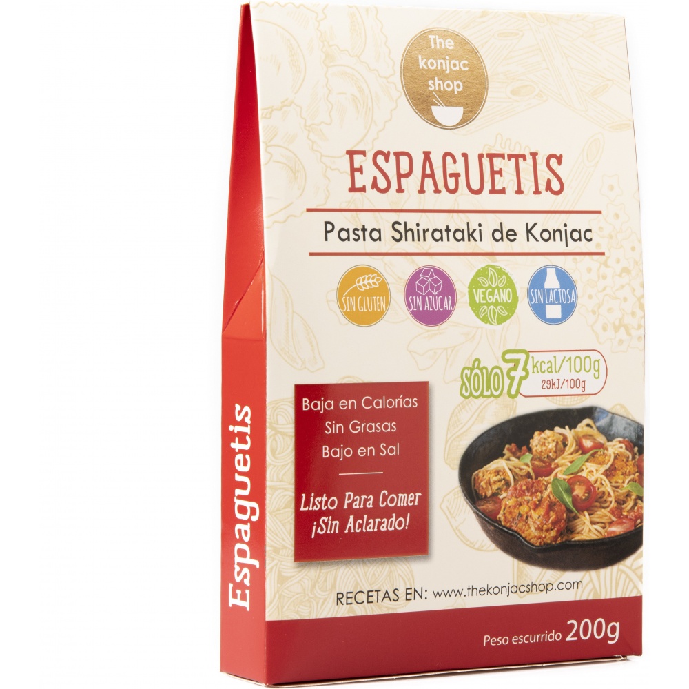 The Konjac Shop Espaguetis Konjac Sin Aclarado 200 Gr