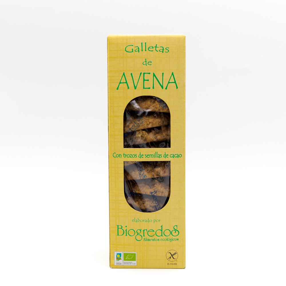 Biogredos Galletas Avena Sin Gluten Nibs Cacao