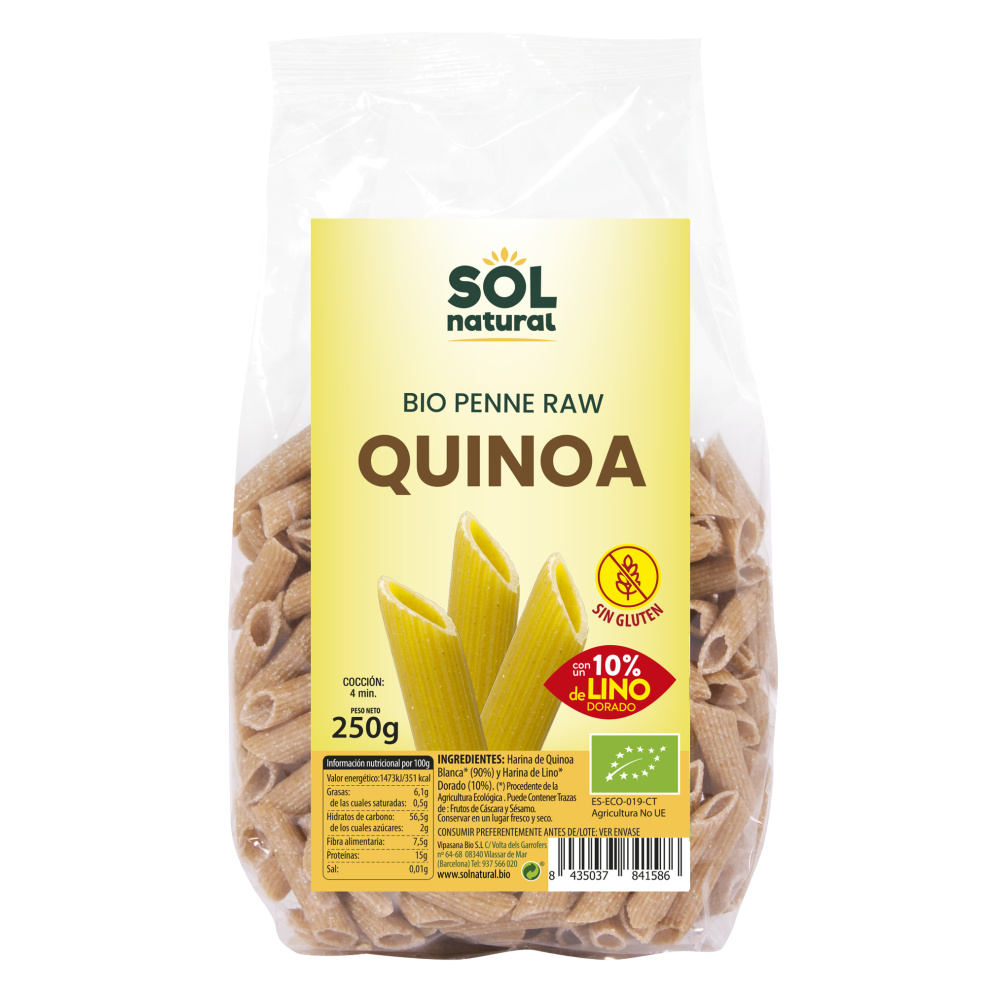 Solnatural Penne Quinoa Lino