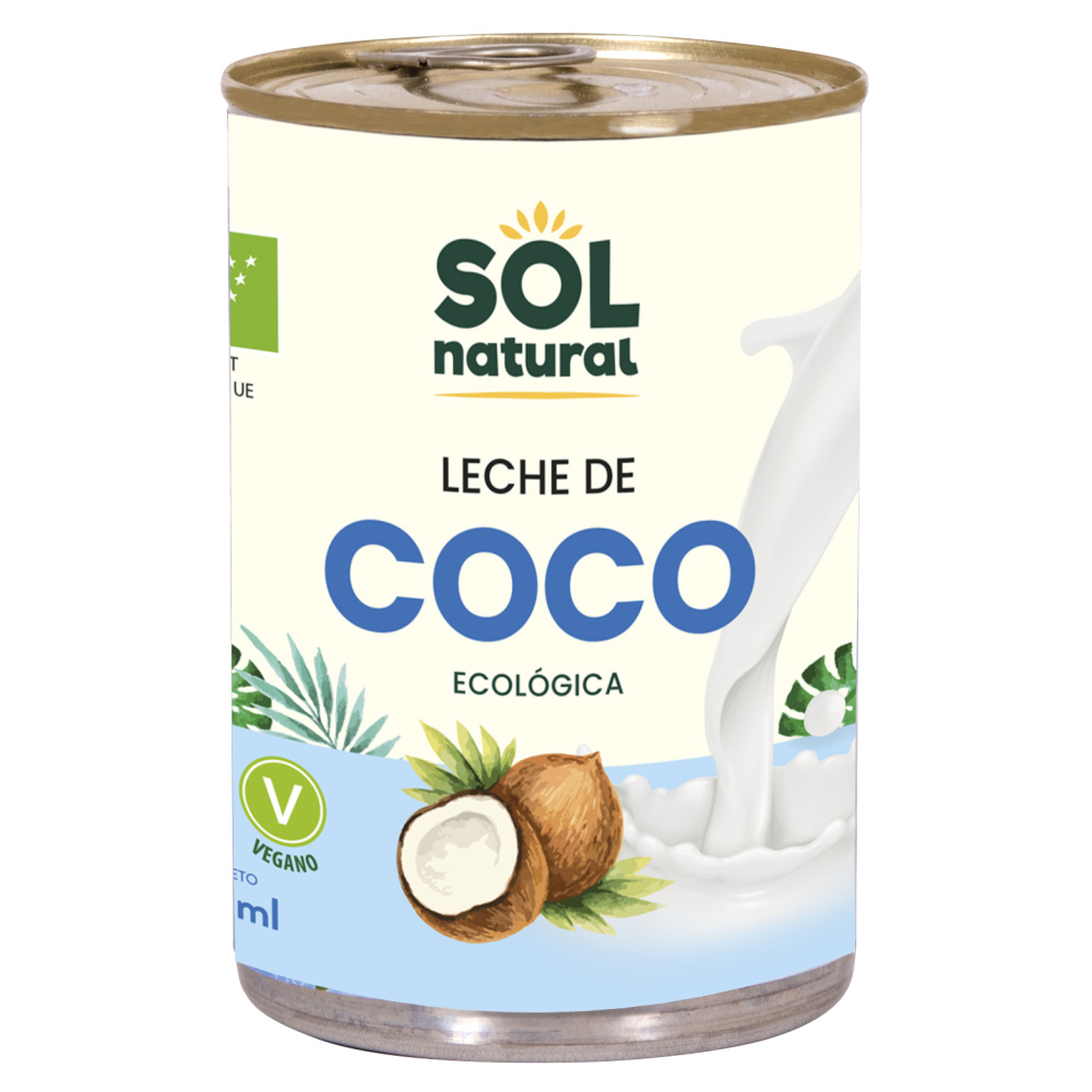 Solnatural Leche Coco Cocinar Lata 400