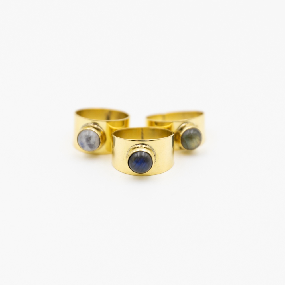 Mineral Anillo Bronce Piedra