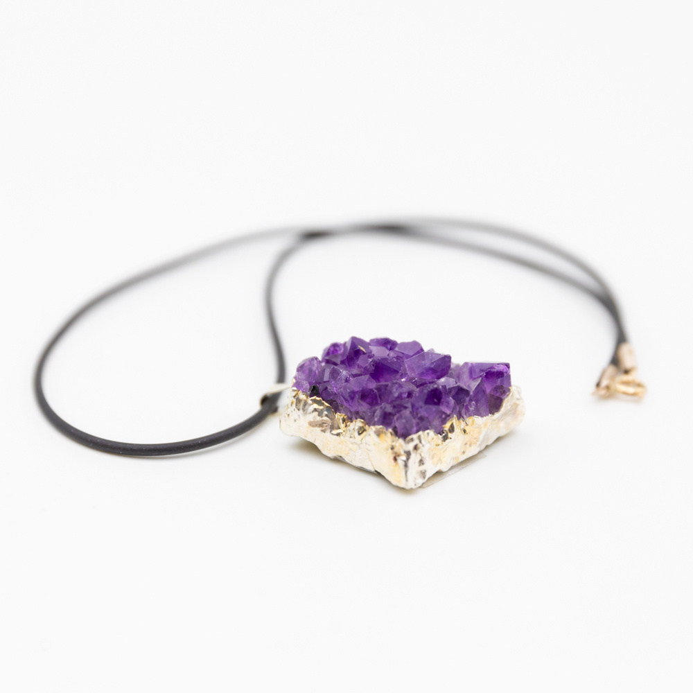 Mineral Colgante Drusa Amatista