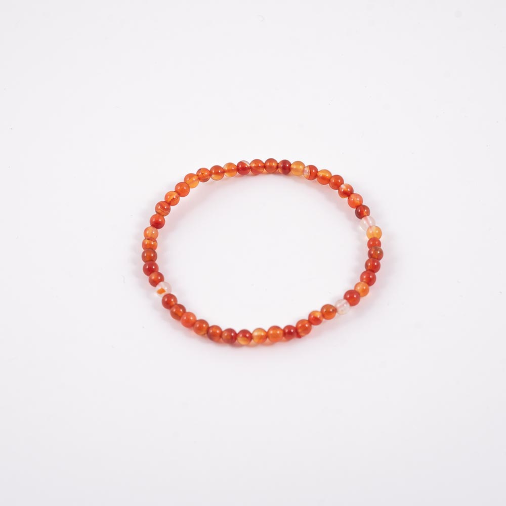 Mineral Pulsera Cornalina 4mm