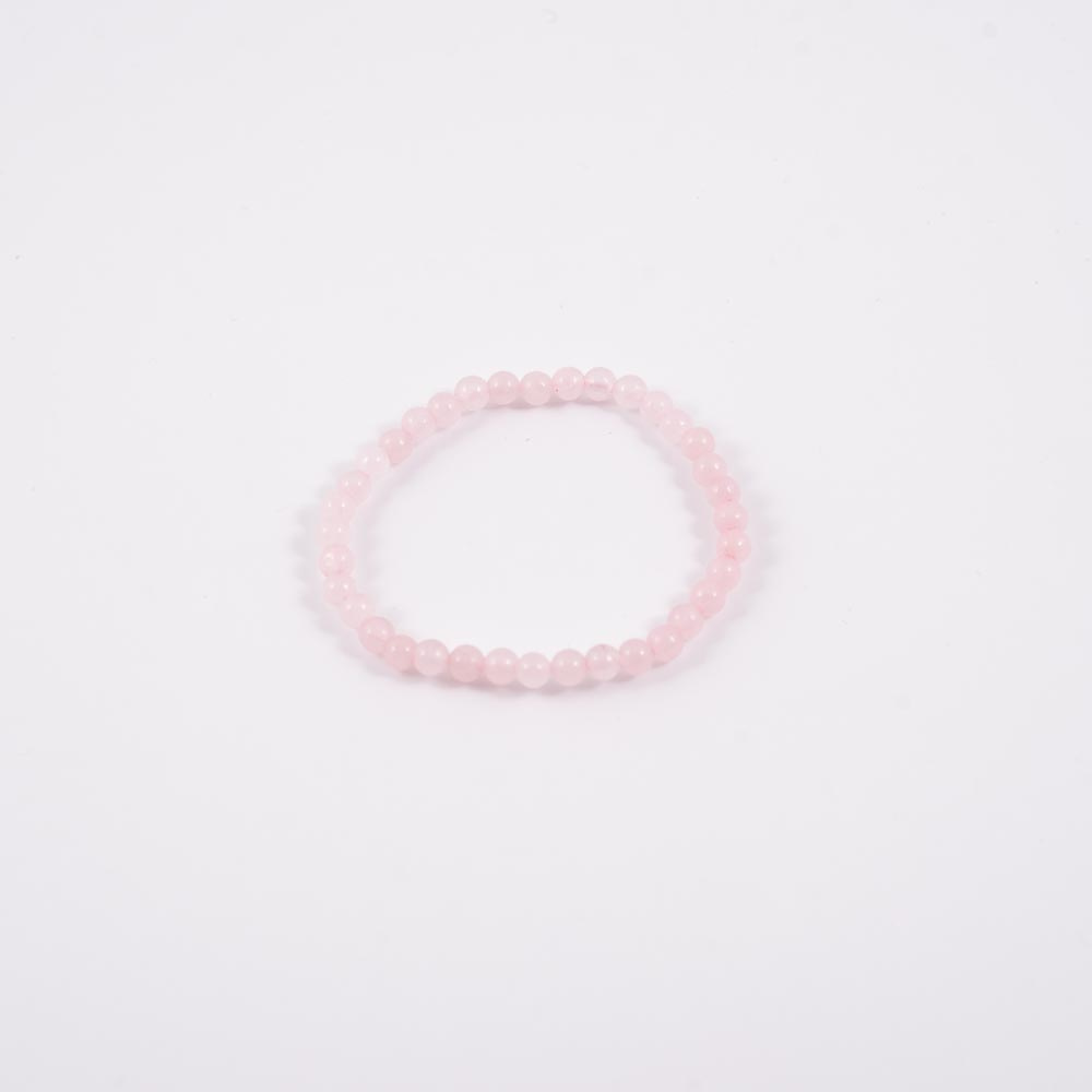 Mineral Pulsera Cuarzo Rosa 4mm