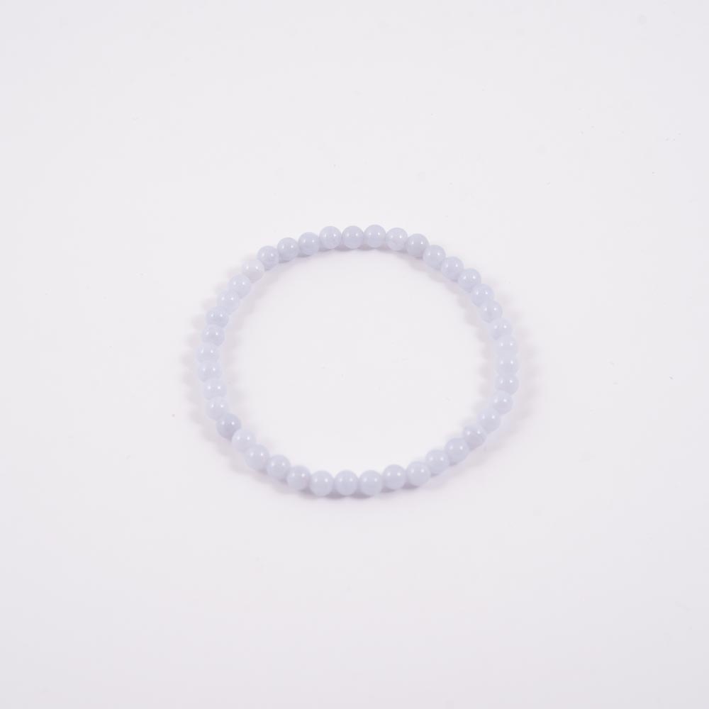 Mineral Pulsera Calcedonia Azul 4mm