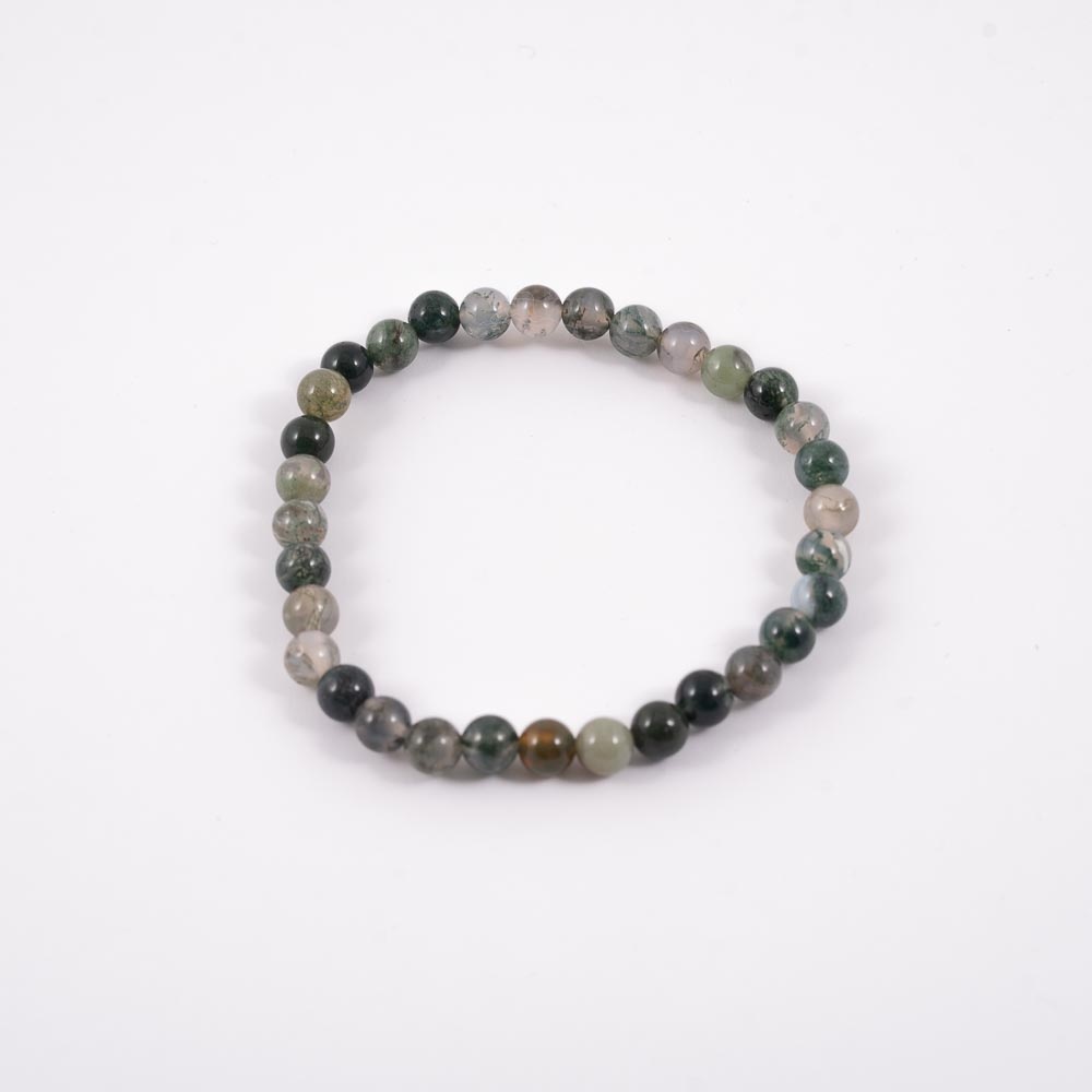 Mineral Pulsera Agata Musgosa 6mm